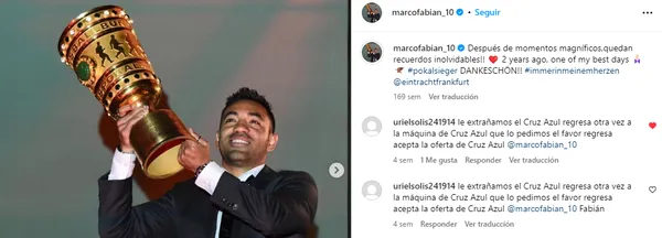 Redes sociales de Marco Fabián