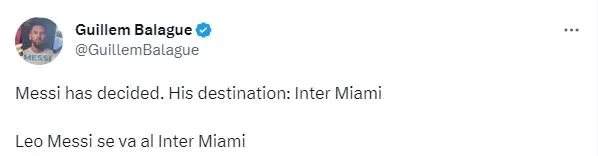 Lionel Messi jugará en Inter Miami (Twitter)
