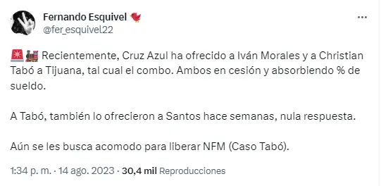 Captura de Twitter
