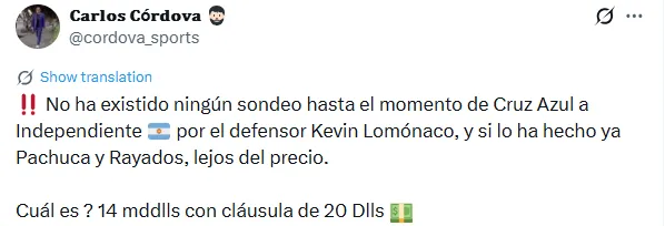 Información de Carlos Córdova