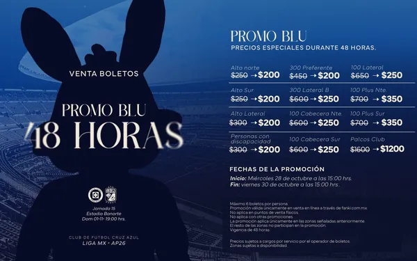 Los detalles de los boletos para el juego ante Club León.