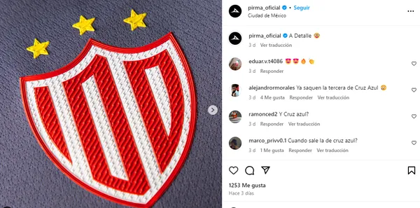 Publicación de Pirma en sus redes sociales