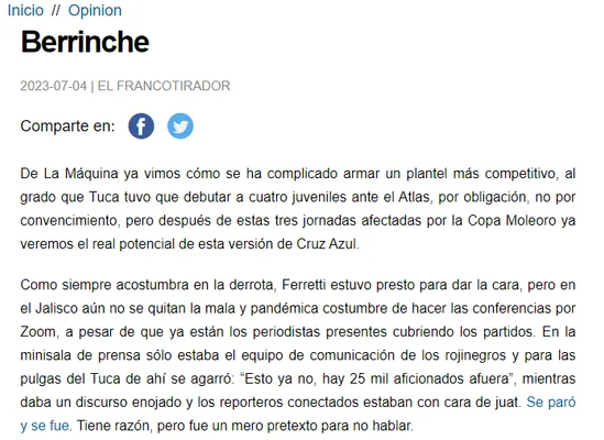 Información de El Francotirador