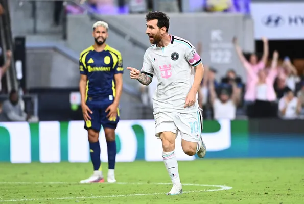 Lionel Messi celebra con Inter Miami ante Nashville, en el último juego antes de Cruz Azul. (Getty)