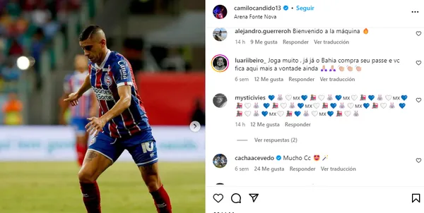 Publicación de Camilo Candido en redes sociales