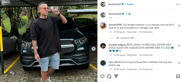 Reacciones a la última publicación de Kevin Castaño