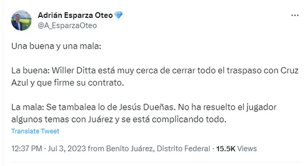 Información de Adrián Esparza Oteo
