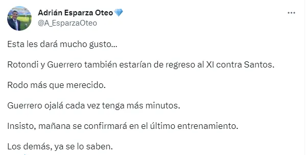 Información de Adrián Esparza