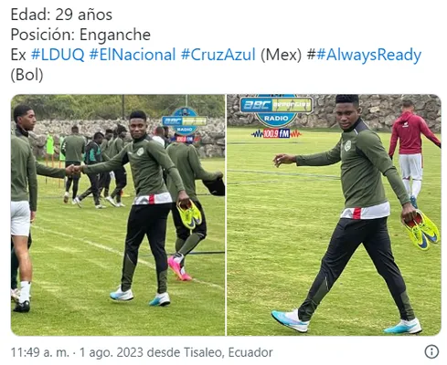 Jonathan Borja con su nuevo club
