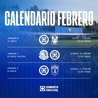 El calendario de febrero. (Foto: Vamos Azul)