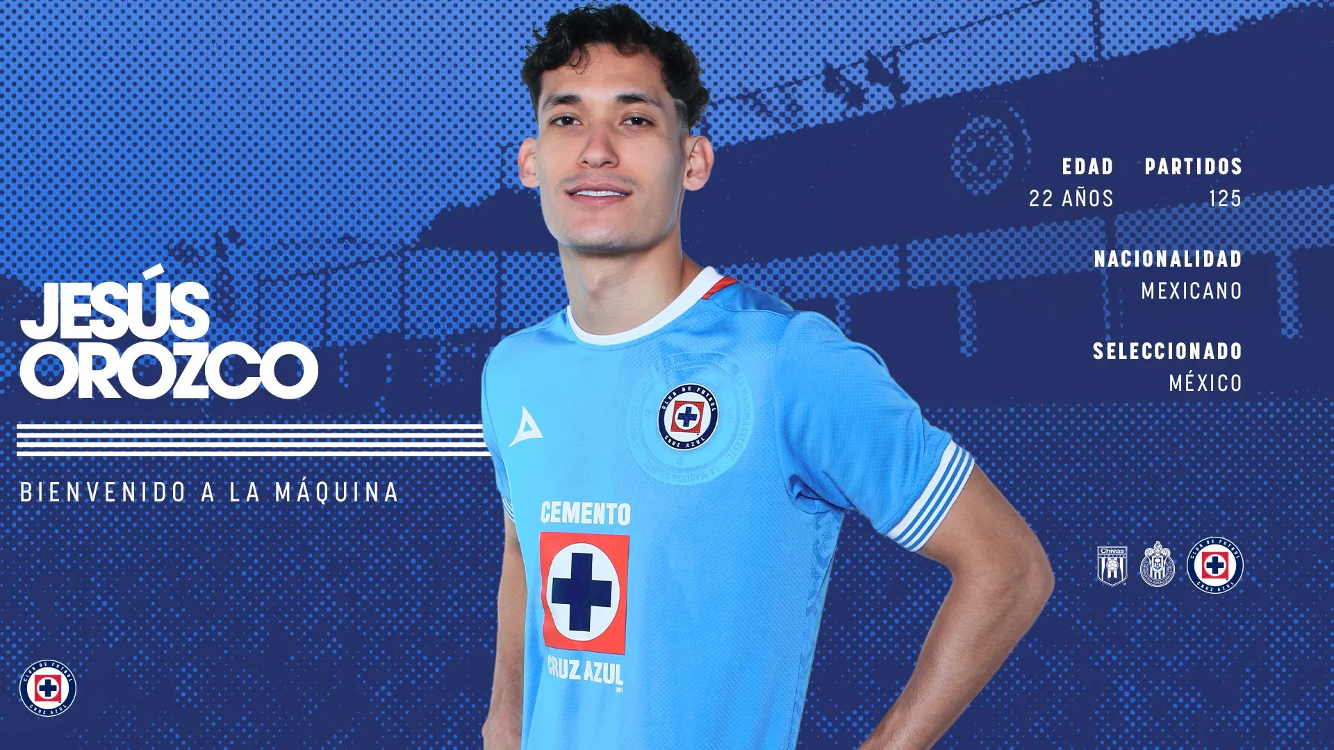 Así presentó Cruz Azul a Jesús Orozco Chiquete.