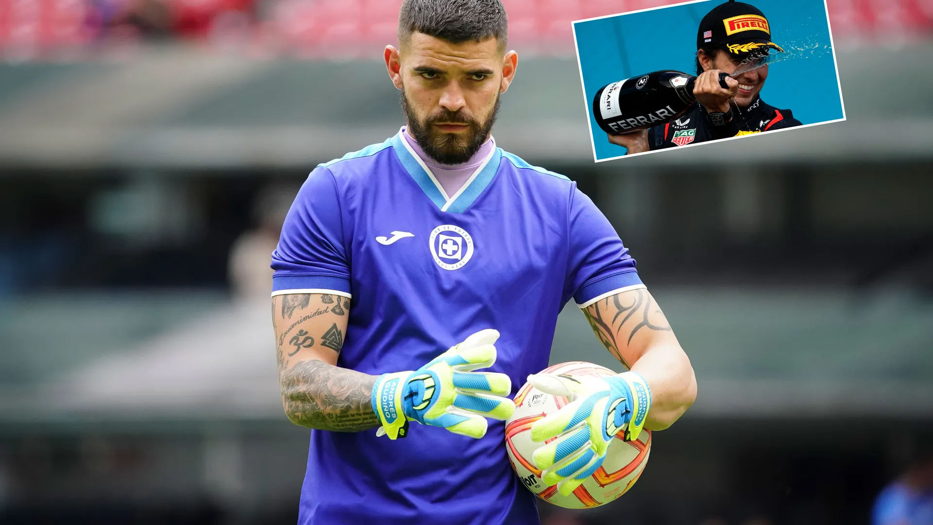Cruz Azul: Andrés Gudiño se pica con el Checo Pérez a través de las redes sociales