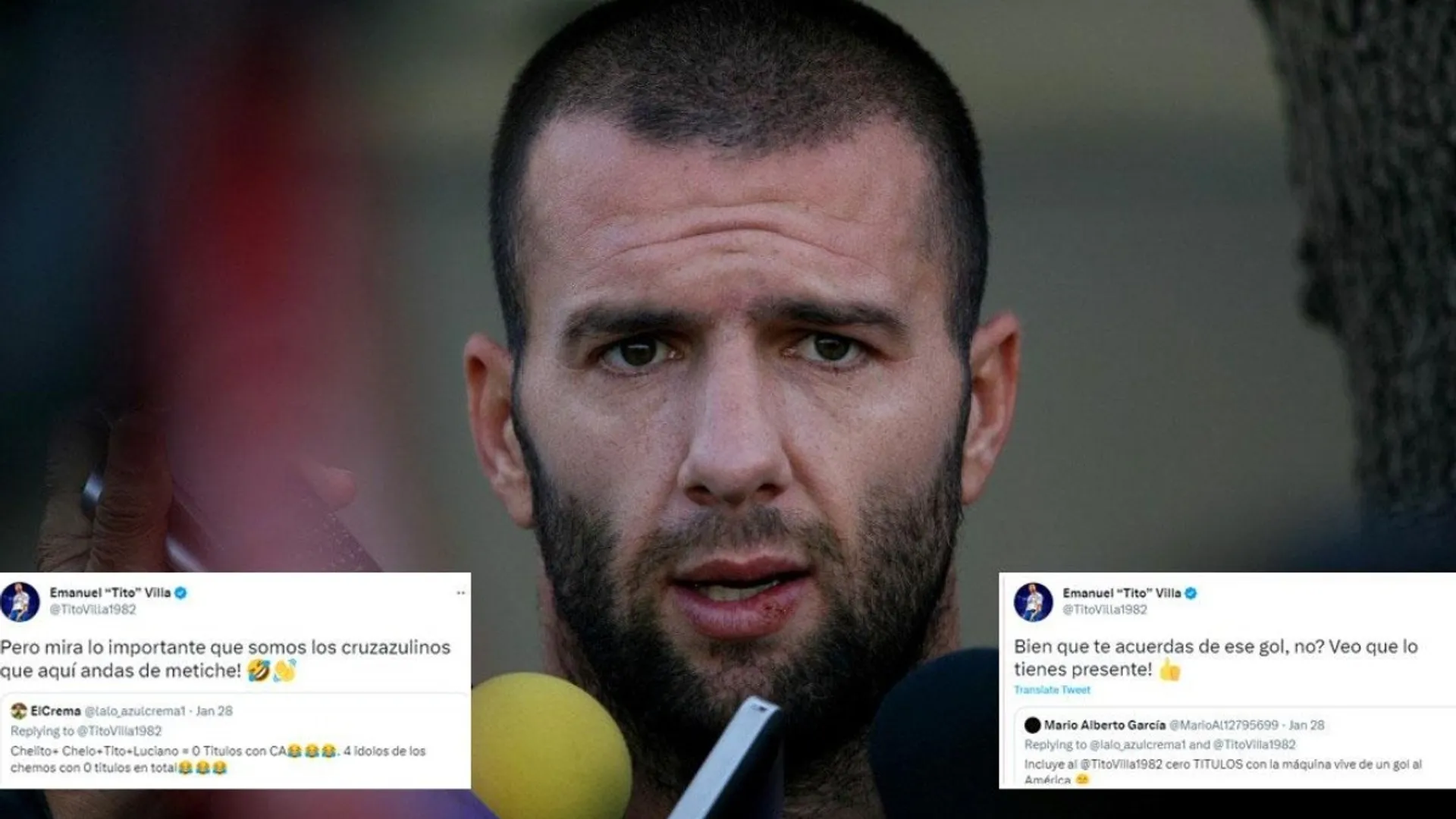 Ex Cruz Azul: Emanuel Villa se encara en redes sociales con dos fanáticos del Club América