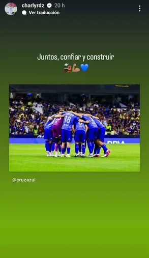 El mensaje de Charly tras perder con América. (@Charlyrdz)