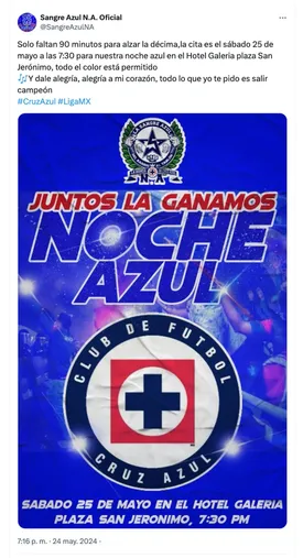 ¡Serenata a Cruz Azul!