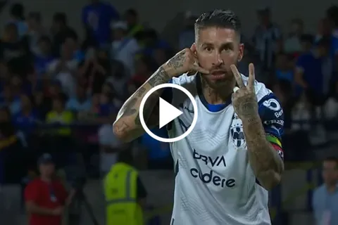 El provocativo festejo de Sergio Ramos tras anotarle a Cruz Azul