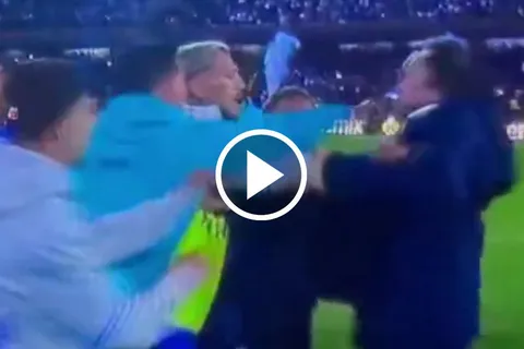 Milito se llevó una bofetada al final del Cruz Azul vs. Chivas.