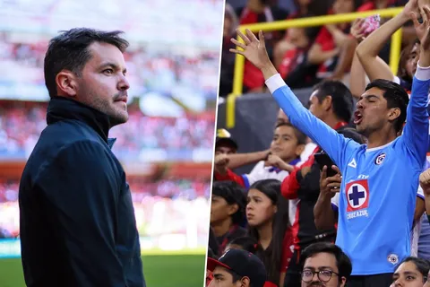 La afición no se mostró para nada conforme tras el primer partido de Larcamón en Cruz Azul.