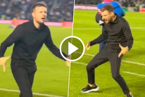 El efusivo festejo de Anselmi que se hizo viral.