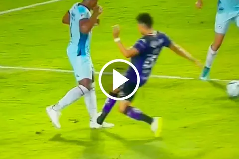La dura entrada de Bryan Colula sobre Willer Ditta