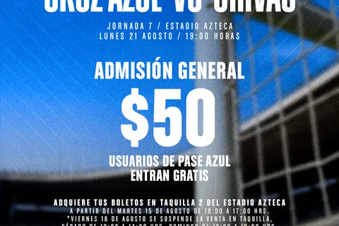 Los precios de los boletos para Cruz Azul vs. Chivas por la J7 del Apertura 2023