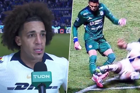 Kevin Mier se lesionó tras una dura entrada de Adalberto Carrasquilla.