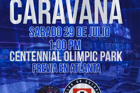 Afición de Cruz Azul prepara caravana en Atlanta para partido de la Leagues Cup 2023