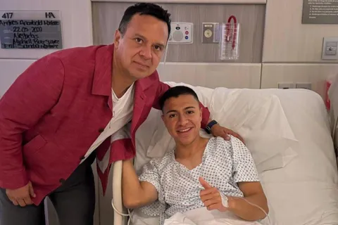 El líder de la cementera visitó al volante tras ser operado.