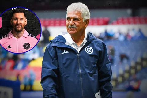 Tuca Ferretti se apunta para una foto con Messi en el partido contra Cruz Azul: "Si me da chance"