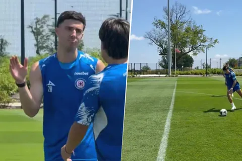 Se picó en el entrenamiento de Cruz Azul entre Luka Romero, José Paradela y el Toro Fernández